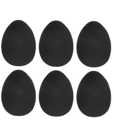 HARFINGTON 3 Pairs Non-Skid Shoe Pads 3.5"x2.6" No Slip Shoe Grip Stick Sole Protector Rubber Cushion Self-Adhesive for Men and Women Black Black 3.5"x2.6"x0.04"