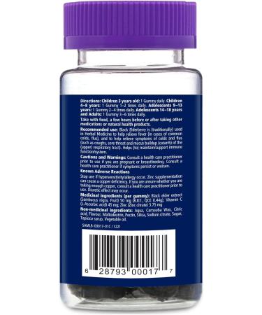 Sambucol Black Elderberry Immunity Gummies | Immune Support & Antioxidant | Quickly Relieves Cold & Flu Symptoms | Ideal for Families | Gluten Free | 90 Gummies Black Elderberry 90 count (Pack of 1) - Buy Online on GoSupps.com