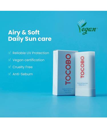 TOCOBO Cotton Soft Sun Stick SPF50+ PA++++ 0.67 oz | Natural Anti-Sebum Formula, Soft Matt Finish | Mother's Day Gift | EWG Green Certified, PEG Free | Korean Vegan Face Sunscreen - Buy Online on GoSupps.com