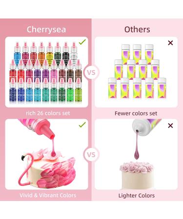 Food Coloring for Baking - 26 Vibrant Cake Food Coloring Liquid Set for Dessert Decorating  Food Grade Food Dye for Icing Fondant Cookies Easter Egg Making DIY Supplies Kit- 0.25 Fl. oz (6 ml)/Bottles - Buy Online on GoSupps.com