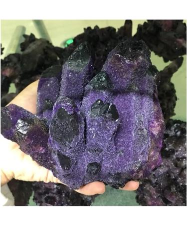 Natural Amethyst Angel Aura Quartz Crystal Cluster Specimen Gift HOMEZHOU - Buy Online on GoSupps.com