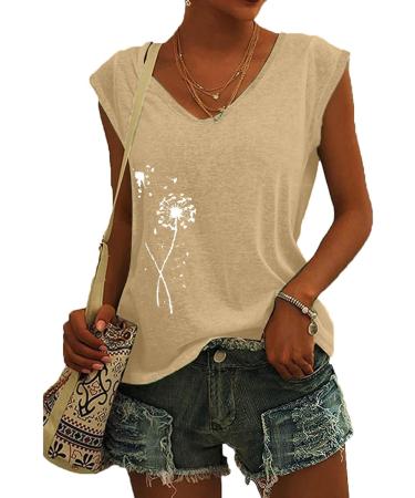 Short Sleeve T Shirts Clothing Woman T-Shirt Casual Black Clothing Top Women's Floral Pattern for Women Crop Tops Shirt Shirts Top Women's Summer Tank Top 3-yellow L - Buy Online on GoSupps.com