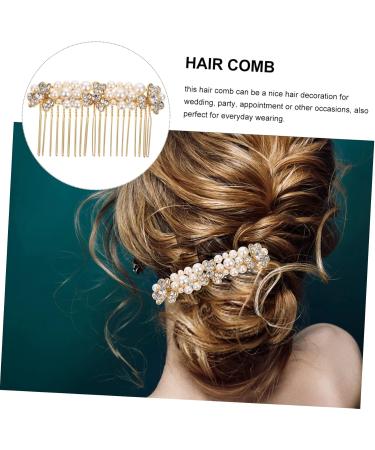 MAGICLULU Alloy Rhinestone Hair Comb Wedding Hair Comb Rhinestone Headpiece for Women Rhinestone Hair Clips Bridal Hair Pin Wedding Bridal Hair Comb Tiara Crystal Pearl Bride Rhinestones - Buy Online on GoSupps.com