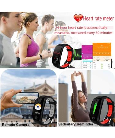 Fitness Tracker Smart Watch Bracelet | 1.14 Color Screen, IP68 Waterproof, Step Calorie Counter, Sleep Monitoring | Activity Tracker for Women Men Kids - Red - Buy Online on GoSupps.com