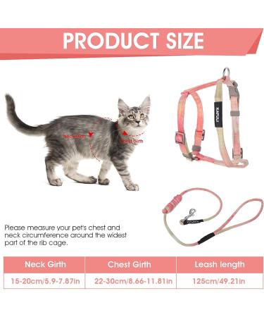 Adjustable Tiesome Cat Dishes with Leash & Collar Set - Color Gradient Kitten Dishes for Outdoor Walks (Orange & Yellow) - Buy Online on GoSupps.com