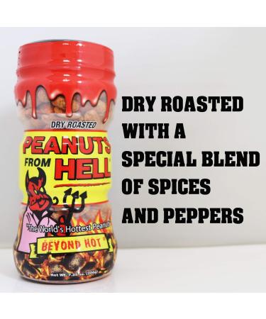 Peanuts from Hell - Ultimate Spicy Gourmet Gift Peanuts - Try if you dare! (Habanero from HELL) - Buy Online on GoSupps.com