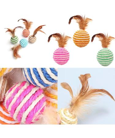 Shengruili Cat Sisal Balls - Set of 6 Eco-Friendly Interactive Toys for Kittens & Cats - Buy Online on GoSupps.com