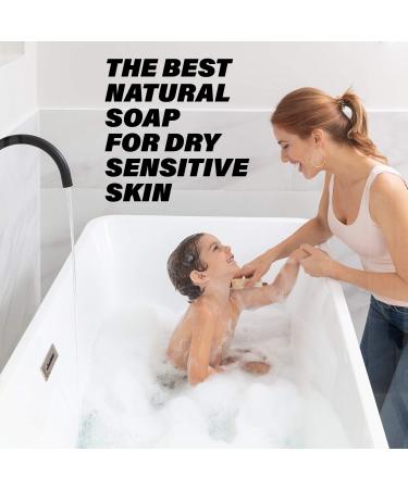 Southern Natural Goat Milk Soap Bar 2 Pack Rosemary Mint | Gentle for Dry Sensitive Skin | Face & Body | 4-4.5 oz with Bonus Soap Sock - Buy Online on GoSupps.com