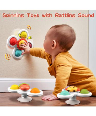 ECHOCUBE SAUCHNAPF Spinner Toys - 3 Educational Sensory Bath Toys for Toddlers | Fun Birthday Gift for Boys & Girls | Suction Cup Octopus Design - Buy Online on GoSupps.com
