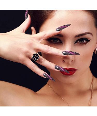 DIY Cat Eyes Gel Nail Polish - Aurora Glitter Effect Gel Nail Art Varnish Manicure Tool | Aurora Nail Art Design Easter for Women 0.23 OZ  - Buy Online on GoSupps.com