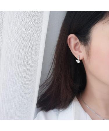 Fashion Earrings Silver Simple Shiny Crystal Stud Earrings Girl Cute Umbrella Zircon Earrings Party Jewelry Dainty Earrings Fashion Accessories - Buy Online on GoSupps.com