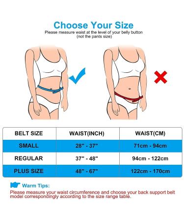 Bracepost Women's Lower Back Pain Relief Brace with Biomimetic Aluminum Plate - Adjustable Lumbar Support Belt for Herniated Disc & Sciatica - Regular Size (Waist 37-48inch) - Buy Online on GoSupps.com