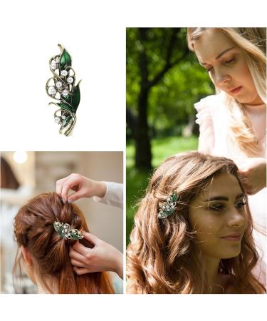 minkissy Rhinestone Hair Clips Rhinestone Hair Barrettes Spring Hair Clips Barrettes Green Hair Clips Pearl Hair Barrettes Green Crystal Barrette Rhinestone Hair Pins Headgear Miss French - Buy Online on GoSupps.com