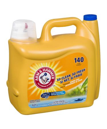 Arm & Hammer Laundry Detergent Liquid Soap Clean Fresh Scent 140 Loads 6.21 L Value Size - Buy Online on GoSupps.com