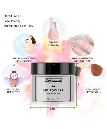 Lofuanna Nail Dip Powder Grey Kit - French Nail Art | Long Lasting DIY Manicure Set | Strengthen Nails Without UV Lamp | 1 Oz - Buy Online on GoSupps.com