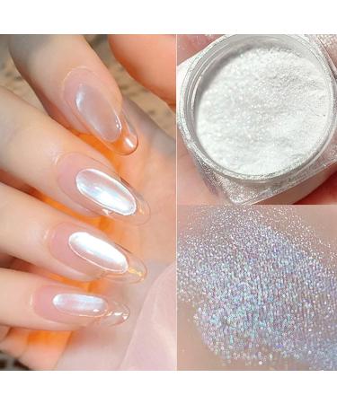 Chrome Nail Powder - Shimmer Pigment with Applicator Brush | Mirror Effect Glitters for DIY Nail Art | Gifts for Women - Buy Online on GoSupps.com