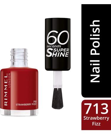 Rimmel 60 Seconds Super Shine 713-Strawberry Fizz COSRIM969 Strawberry Fizz 8 ml (Pack of 1) - Buy Online on GoSupps.com