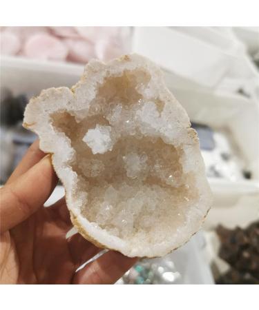 Natural Crystal Rough 1pc Natural White Agate Geode Slice Quartz Crystal Cluster Minerals Specimen Home Office Decoration Talla nica As Shown 1.97in - Buy Online on GoSupps.com
