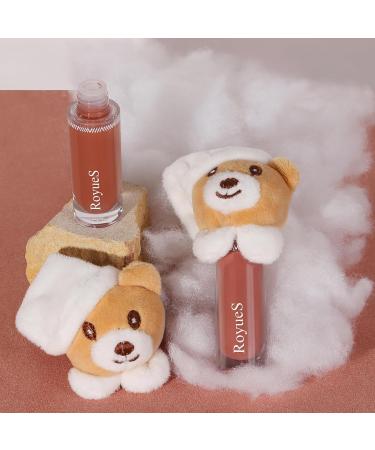 Muppet Bear Matte Lipstick | Long-Lasting Velvet Lip Gloss | Waterproof Creamy Lip Stain - Ice Cream Mist Finish | Smudge-Proof for Women (03# Milk Tea - Buy Online on GoSupps.com