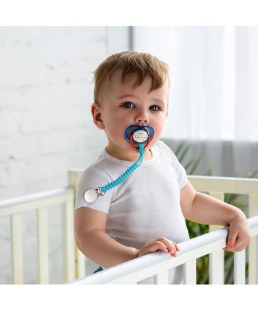 Nuanchu 8-Piece Braid Pacifier Clip Set for Baby Girl Boy - Bright Colors - Buy Online on GoSupps.com