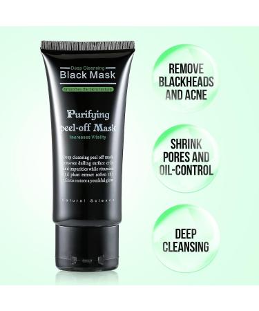 Black Head Remover Charcoal Peel Off Mask - Deep Cleansing Pore & Acne Treatment for All Skin Types - Buy Online on GoSupps.com