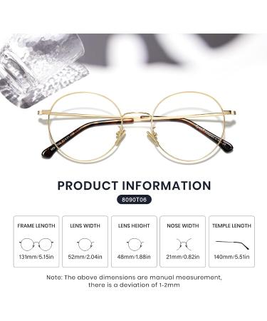 Cyxus Blue Light Filter Glasses - 2 Pack Round Metal Anti-Blue Light for Computer & Phone - Buy Online on GoSupps.com