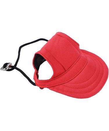 Psop Dog Baseball Cap - Stylish Sun Hat for Dogs with Ear Holes | Red M | Perfect for Pets - Buy Online on GoSupps.com