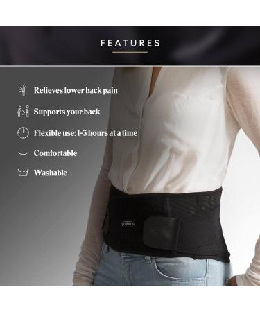 Stabilize Lower Back Support Belt - Pain Relief & Waist Support for Men & Women | Prevent Slouching & Hunching | Back Brace with Heat/Cold Therapy - Buy Online on GoSupps.com