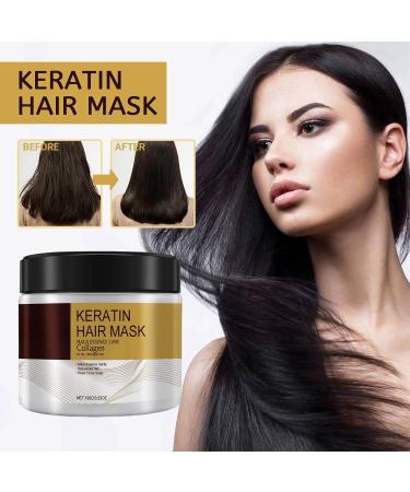 Collagen Hair Treatment for Women Collagen Hair Mask Essence for Dry Damaged Hair Hair Gain Mask for Dry Hair Keratin Hair Mask Deep Repair Conditioner Hair Masks Hair Repair Nourishing Masks - Buy Online on GoSupps.com