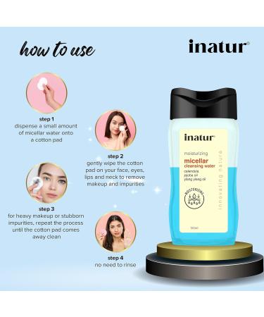 Jojoba Oil Micellar Cleansing Water for Makeup Removal - 100ml | International Shipping Available - Buy Online on GoSupps.com