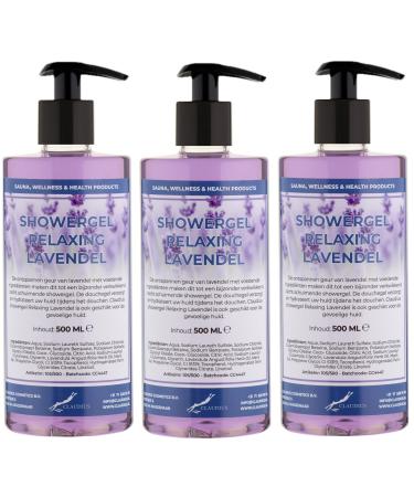 Claudius Shower gel Lavender 500 ml set of 3 pieces with free pump Shower gel