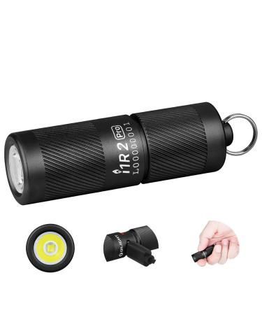 OLIGHT I1R 2 Pro Eos 180 Lumens EDC Rechargeable Keychain Flashlight, Powered by Built-in Rechargeable Battery with Type-C USB Cable, Slim Mini Handheld Light for Everyday Carry Black