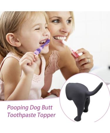 Funny Pooping Dog Butt Toothpaste Topper - Hilarious Toothpaste Cap & Gag Gift for Friends - Buy Online on GoSupps.com