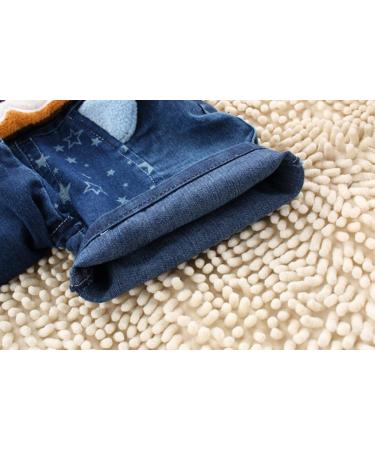 KIDSCOOL SPACE Baby Girl Jean Overalls | Toddler Denim 3D Bunny Outfit 6-12 Months Blue - Buy Online on GoSupps.com