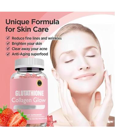 Glutathione Collagen Glow Gummies Glutathione Collagen Gummies for Women Glutathione Collagen Glow Gummies Korean Organic Glutathione Gummies for Dark Spot for Women (1pcs) - Buy Online on GoSupps.com