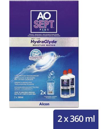 Aosept Plus with Hydraglyde Contact Lens Care - Bulk Pack (2 x 360 ml) | International Shipping Available - Buy Online on GoSupps.com