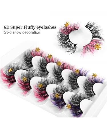 Eyelashes 25 Mm Bulk Snowflake False Eyelashes 8D Curly Natural Thick Color High Imitation Mink Eyelashes Lashes Short A One Size - Buy Online on GoSupps.com
