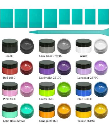 BOOLOOEN Chalk Paint Paste Screen Printing Ink Set - 12 Colors Jars with Mini Scraper and Rubber Stirrer - Ideal for Furniture DIY and Home Decor - Buy Online on GoSupps.com