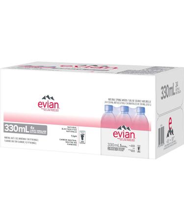 evian natural spring water 330 mL Bottles 4 x 6 Pack ( 24 count ) 330 ml (Pack of 24) - Buy Online on GoSupps.com