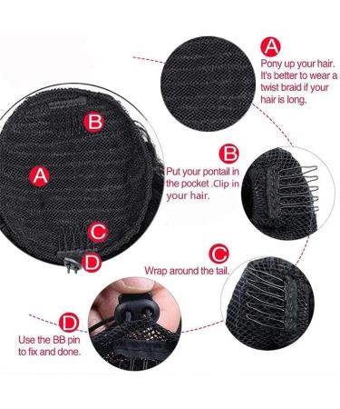Ponytail Extension 8-32" Human Hair Ponytail Extension Long Straight Drawstring Ponytail Natural Black Brazilian Hair Pony Tails Clip in Straight Hair Pieces for Women Ponytail Hair Extension (Size 150g 20inches - Buy Online on GoSupps.com
