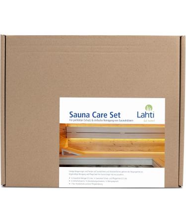 Lahti Sauna Care Set - Premium Wood Protection & Cleaning for Your Sauna | Includes PURUVESI OULUJ RVI & Accessories | International Shipping Available - Buy Online on GoSupps.com