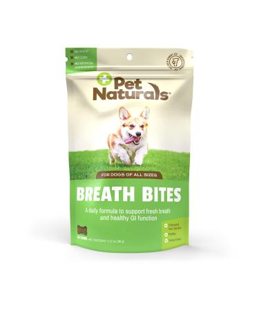 Pet Naturals Breath Bites for Dogs, 60 Chews - Fresh Breath, Healthy GI Support and Dental Health