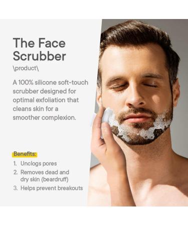 VWMYQ Silicone Face Scrubber for Men Facial Cleansing Brush Silicone Face Wash Brush Manual Waterproof Cleansing Skin Care Face Brushes for Cleansing and Exfoliating (White) - Buy Online on GoSupps.com