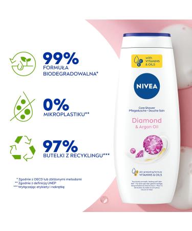 NIVEA Care & Diamond Shower Gel 500 ml - Luxurious Hydration for Glowing Skin | International Shipping Available - Buy Online on GoSupps.com