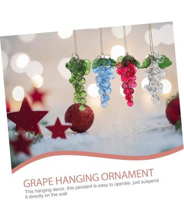 Zerodeko 8 Pcs Acrylic Grape Cluster Hanging Ornaments Gifts for Stocking Stuffers Christmas Sto Faux Fruit Props Artificial Fruit Grapes Christmas Beaded Grape Ornament Celebration Prop Assorted Colorx2pcs 20.5x5cmx2pcs - Buy Online on GoSupps.com