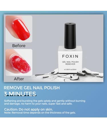 Foxin Gel Polish Remover - Quick & Easy 20ml (2 Pack) | No Foil Needed - Buy Online on GoSupps.com