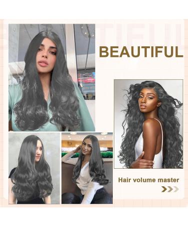 Euppsiiu Long Wavy Silver Gray Wig for Women | 27 Heat-Resistant Curly Cosplay Hair | Perfect for Daily Wear & Carnivals - Buy Online on GoSupps.com
