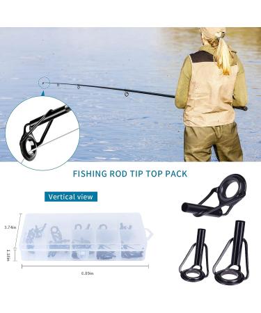 Hifisher Fishing Rod Tip Repair Kit - 40pcs Top Guides, Epoxy Resin, Stainless Steel Ceramic Ring Tips - Buy Online on GoSupps.com
