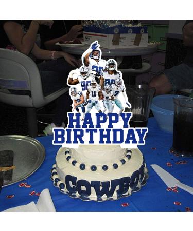 37pcs Cowboys Football Cake Topper and Cupcake Toppers Set Dallas Football Birthday Party Supplies for Cowboys Soccer Party Decorations - Buy Online on GoSupps.com