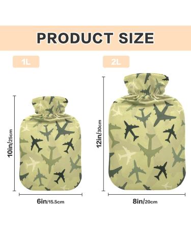Buy Green Military Hot Water Bottle 1L with Soft Cover - Ideal for Winter Comfort & Warmth for Bed Hand Neck Shoulders - International Shipping Available - Buy Online on GoSupps.com